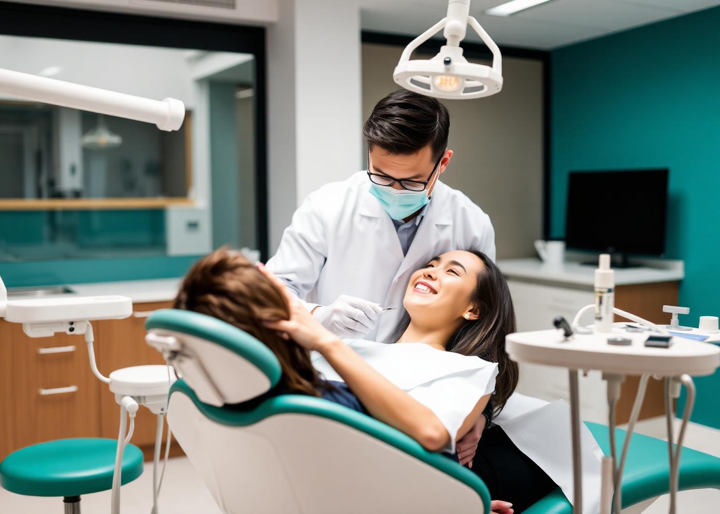 Dentist treating a patient at SmartSmile Dental Clinic